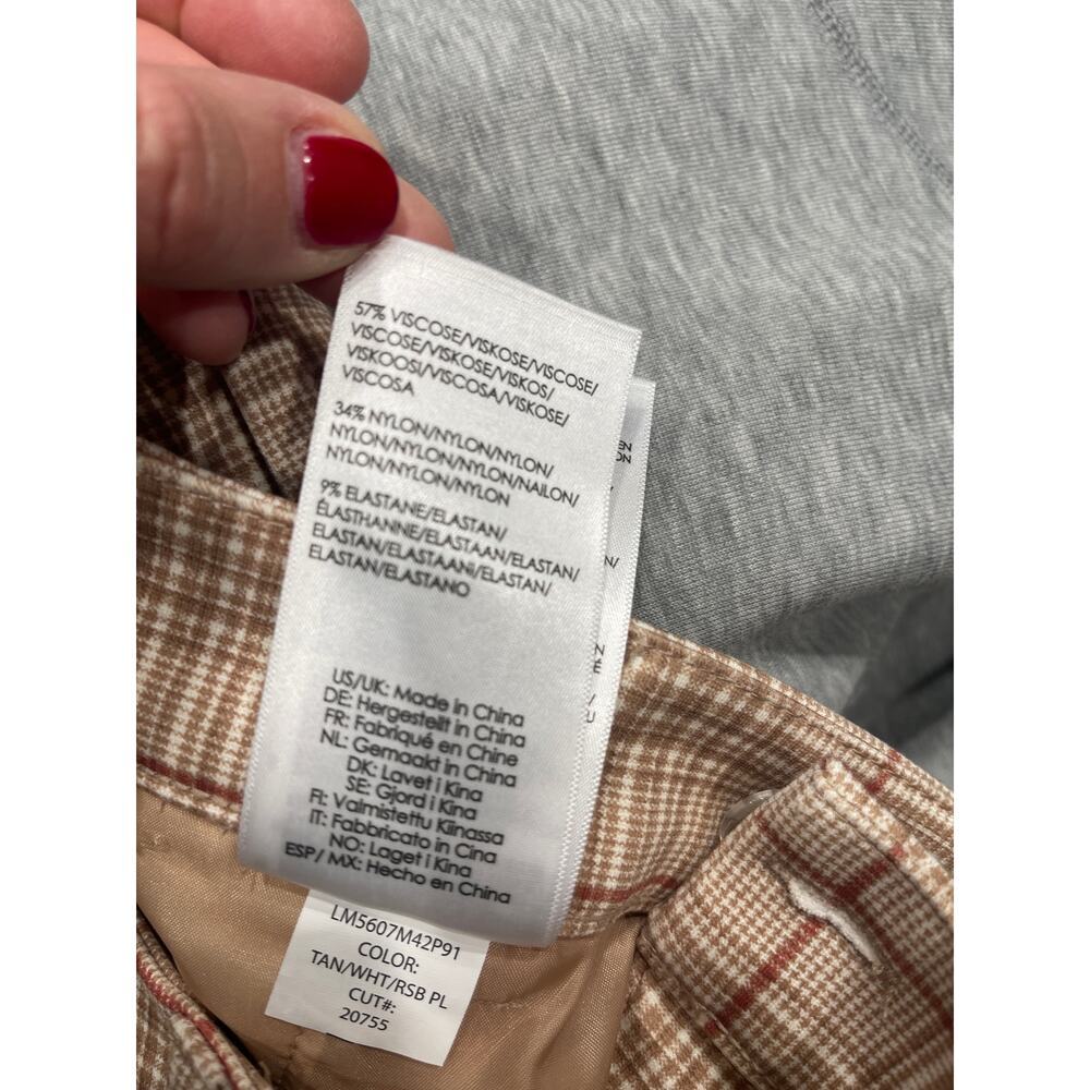 Liverpool plaid cropped pencil pant size 27/4 - Picture 6 of 6